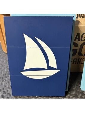 Hobby Lobby Blue and White Sailboat Wall Art